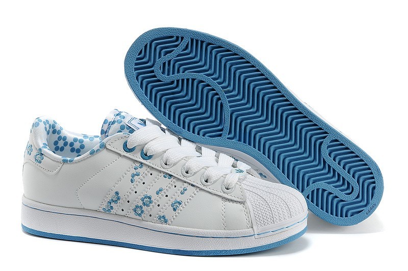 Oferta Mujer Blancas Azul Adidas Originals Superstar 2 Casual Zapatillas España Rebajas