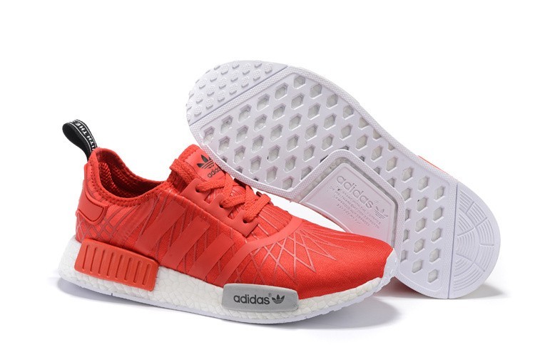 Venta Adidas Originals NMD High Top Hombre Mujer Zapatillas Bright Rojas Blancas S79385 Outlet España