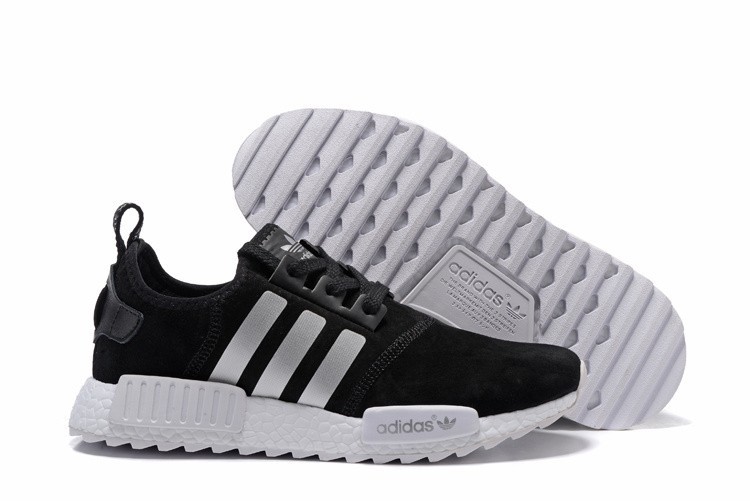 Nueva Adidas NMD XR4 Running Suede Hombre Zapatillas Negras Blancas Online Baratas