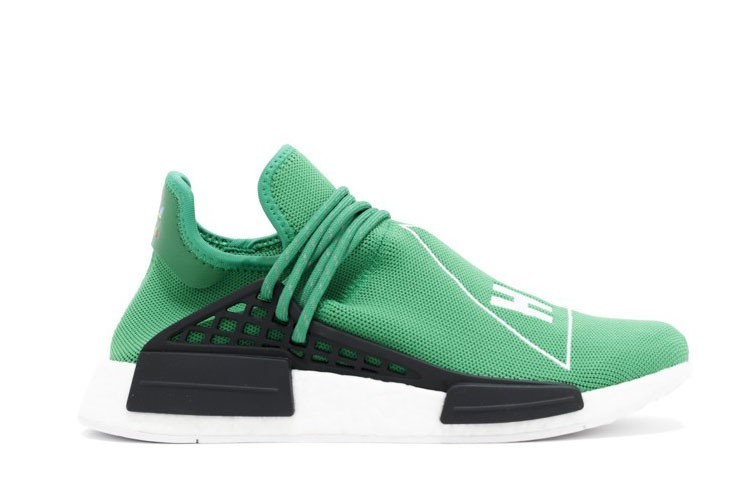 Nueva Pharrell x Adidas NMD "Human Race" Hombre Zapatillas de Running Glass Verdes Negras BB0620 Baratas