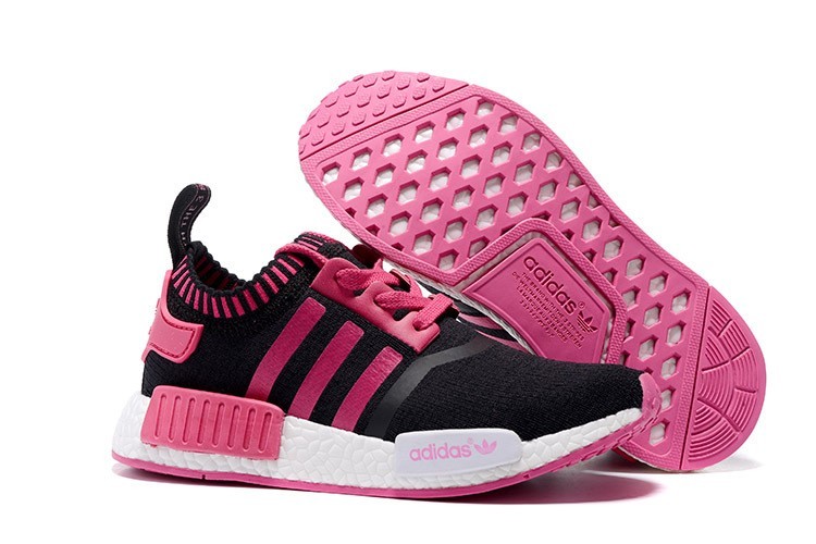Venta Mujer Zapatillas - Adidas Originals NMD High Top Negras Rosa España Baratas