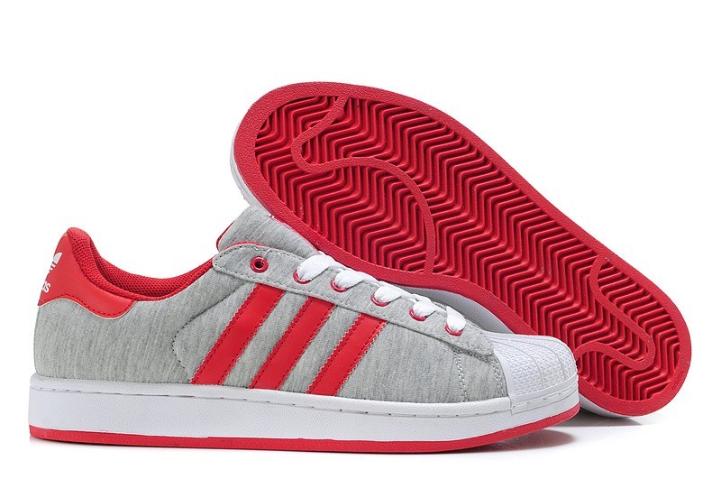 Comprar Mujer Adidas Originals Superstar 2 Casual Zapatillas Grises Rojas G17252 España Rebajas