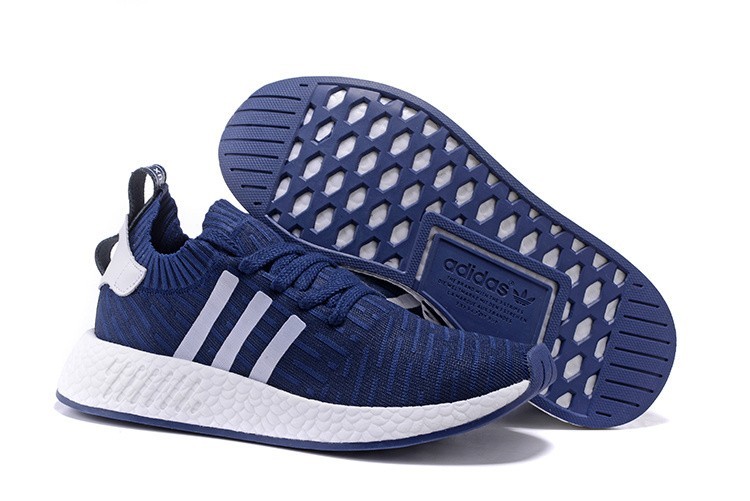 Venta Hombre Adidas NMD R2 Zapatillas de Running Marino Blancas España Rebajas