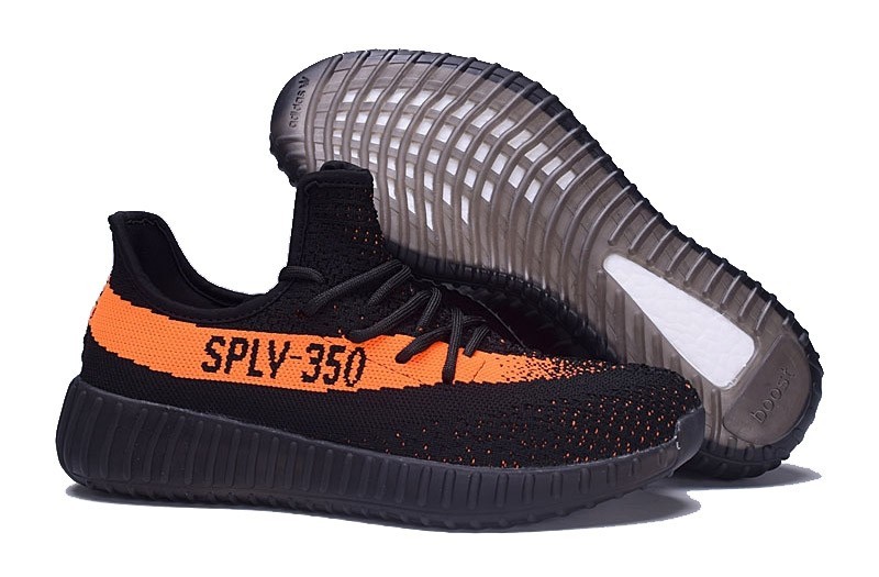 Nueva Hombre Mujer Zapatillas de Running: Adidas Yeezy Boost 350 V2 Negras Naranja BY1605 España Online