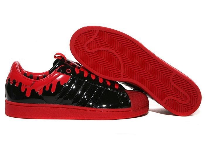 Compra Mujer Adidas Originals SS Enml 1 Superstar Enamel Drip Casual Zapatillas Negras Rojas G28357 Rebajas Online
