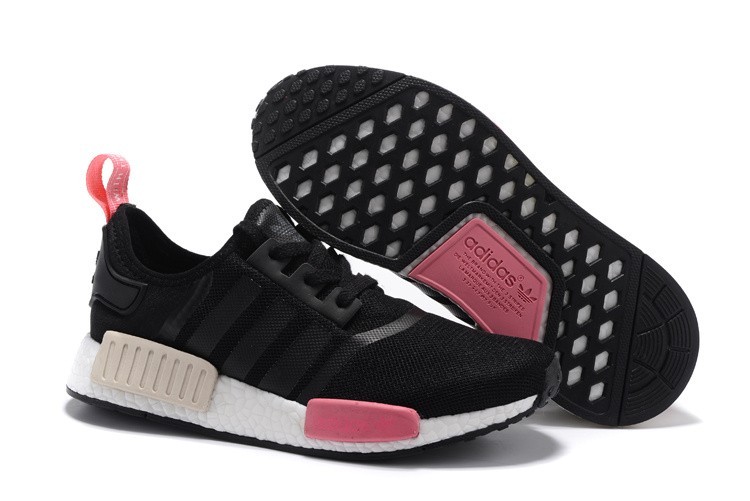 Nueva Mujer Zapatillas - Adidas Originals NMD High Top Negras Peach Rosa S75234 Outlet España