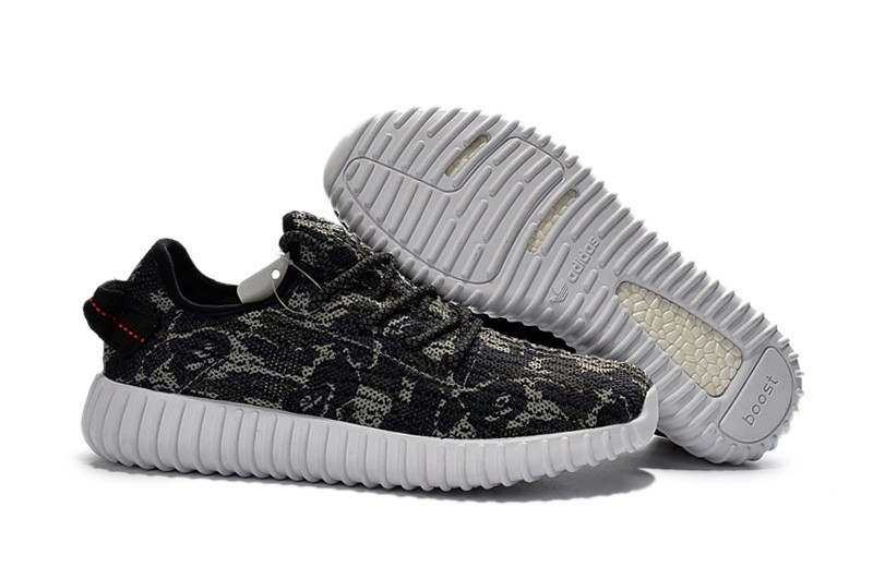 Nueva Adidas Yeezy Boost 350 Hombre Zapatillas Oscuro Grises Camo AQ2668 Baratos