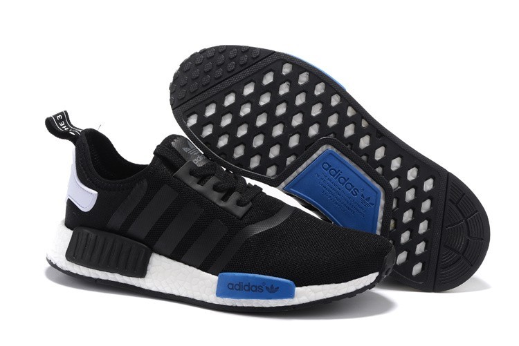 Venta Adidas Originals NMD High Top Hombre Mujer Zapatillas Negras Royal Azul S79162 España