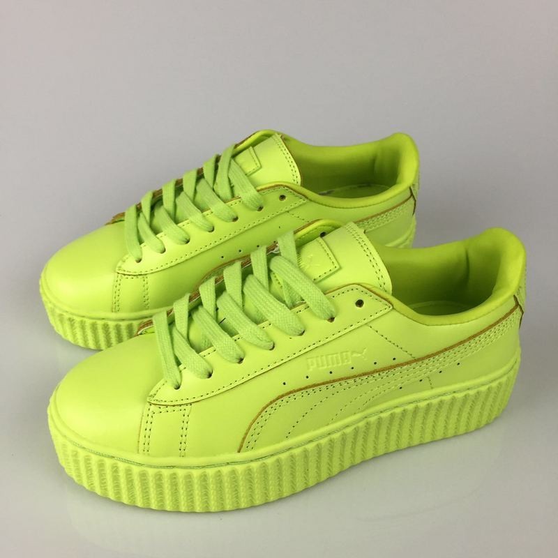 Compra Mujer Puma by Rihanna Leather Creepers Zapatillas Apple Verdes España Online