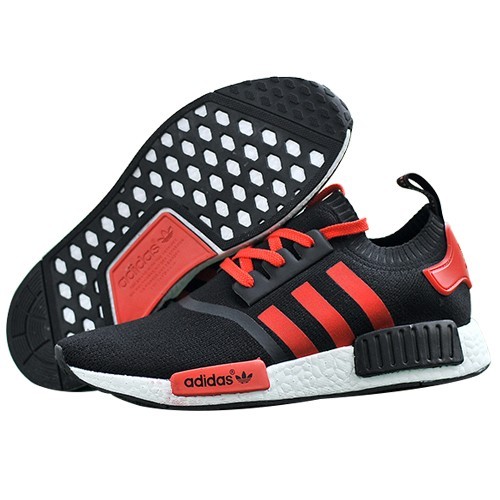 Nueva Hombre Mujer Adidas Originals NMD High Top Sneaker Negras Rojas Baratas