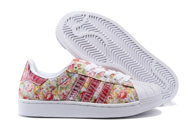 Venta Mujer Adidas Originals Superstar 2 Print Rosa Blancas Casual Zapatillas Rebajas