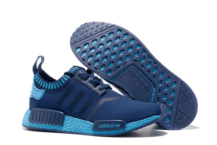 Venta Hombre Zapatillas - Adidas Originals NMD High Top Marino Claro Azul España Rebajas
