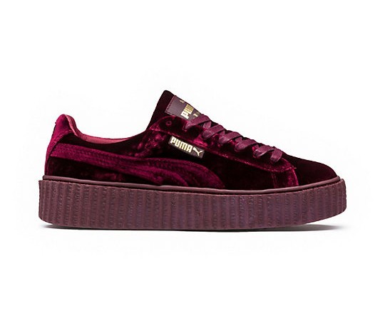 Comprar Hombre Mujer Puma by Rihanna Velvet Creepers Zapatillas Burdeos 364639-02 Rebajas Baratas